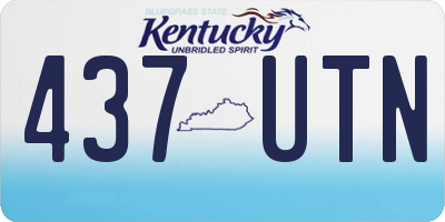 KY license plate 437UTN