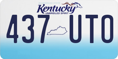 KY license plate 437UTO