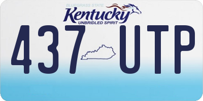 KY license plate 437UTP