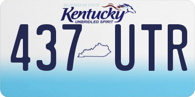 KY license plate 437UTR