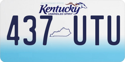KY license plate 437UTU