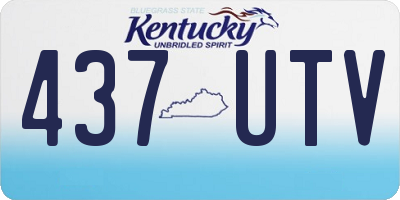 KY license plate 437UTV