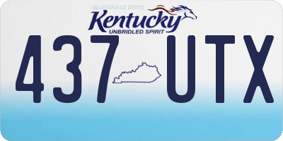 KY license plate 437UTX