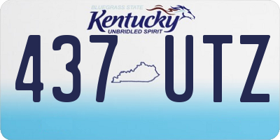 KY license plate 437UTZ