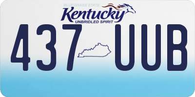 KY license plate 437UUB