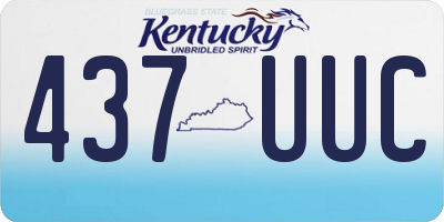 KY license plate 437UUC