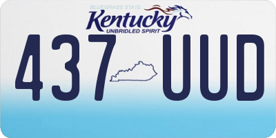 KY license plate 437UUD