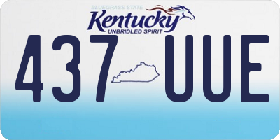 KY license plate 437UUE