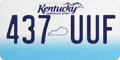 KY license plate 437UUF