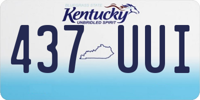 KY license plate 437UUI
