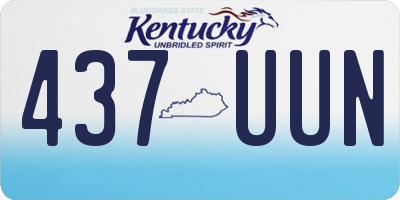 KY license plate 437UUN