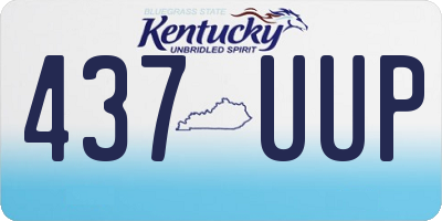 KY license plate 437UUP