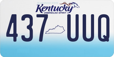 KY license plate 437UUQ