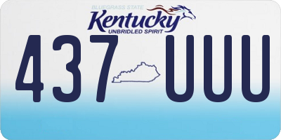 KY license plate 437UUU