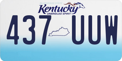 KY license plate 437UUW