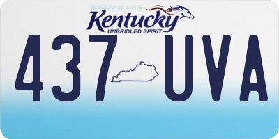 KY license plate 437UVA
