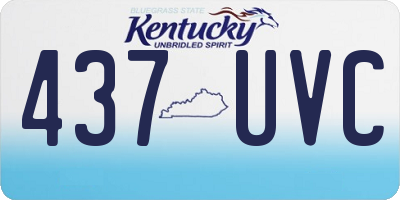 KY license plate 437UVC