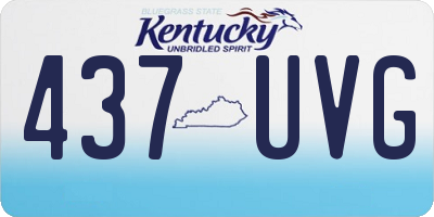 KY license plate 437UVG