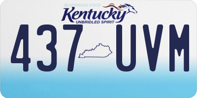 KY license plate 437UVM