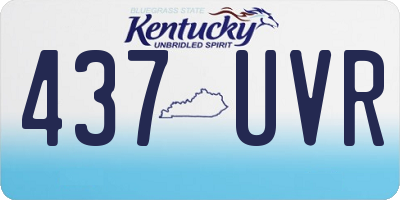 KY license plate 437UVR