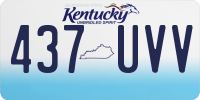 KY license plate 437UVV