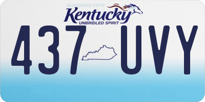 KY license plate 437UVY