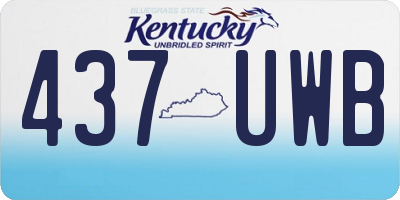 KY license plate 437UWB