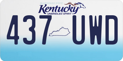 KY license plate 437UWD