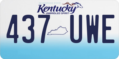 KY license plate 437UWE