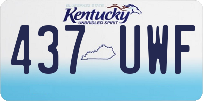 KY license plate 437UWF