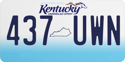 KY license plate 437UWN