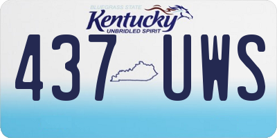KY license plate 437UWS