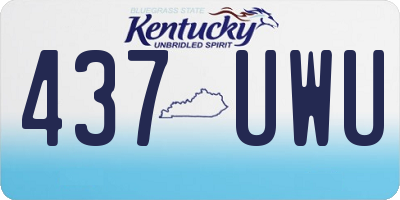 KY license plate 437UWU