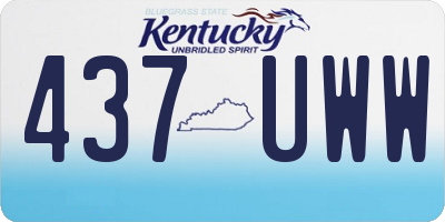 KY license plate 437UWW