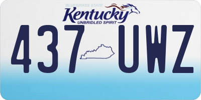 KY license plate 437UWZ