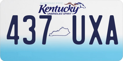 KY license plate 437UXA