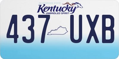 KY license plate 437UXB