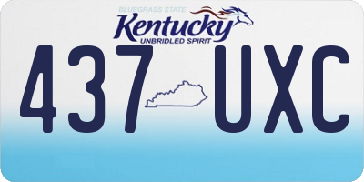 KY license plate 437UXC