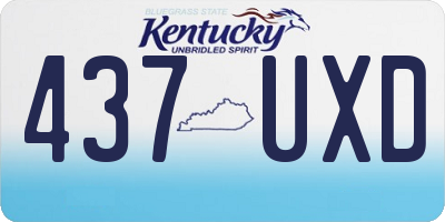 KY license plate 437UXD