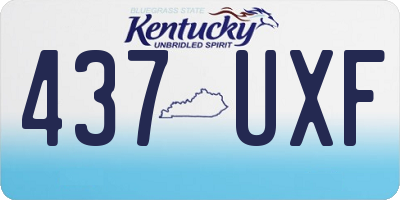 KY license plate 437UXF