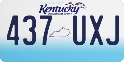 KY license plate 437UXJ