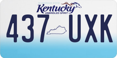 KY license plate 437UXK