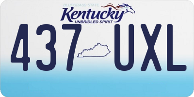 KY license plate 437UXL
