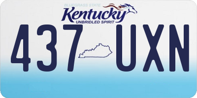 KY license plate 437UXN