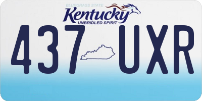 KY license plate 437UXR