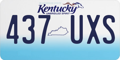 KY license plate 437UXS