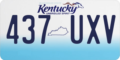 KY license plate 437UXV