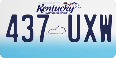 KY license plate 437UXW