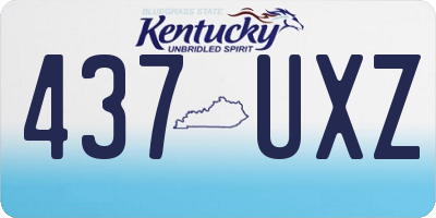KY license plate 437UXZ