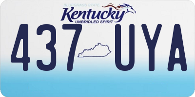 KY license plate 437UYA